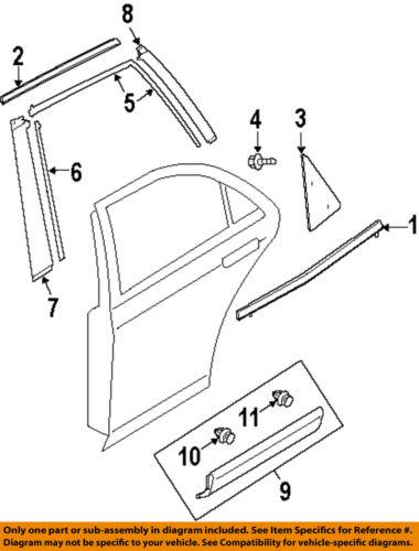 Mazda oem td1150670 exterior-rear-belt molding