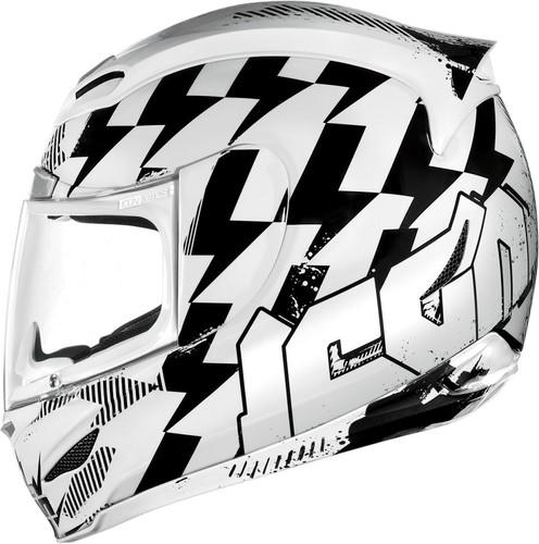 Icon airmada stack helmet white black xx-small 2xs new