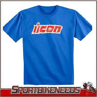 Icon pleasure tee t-shirt new size medium m blue red t shirt