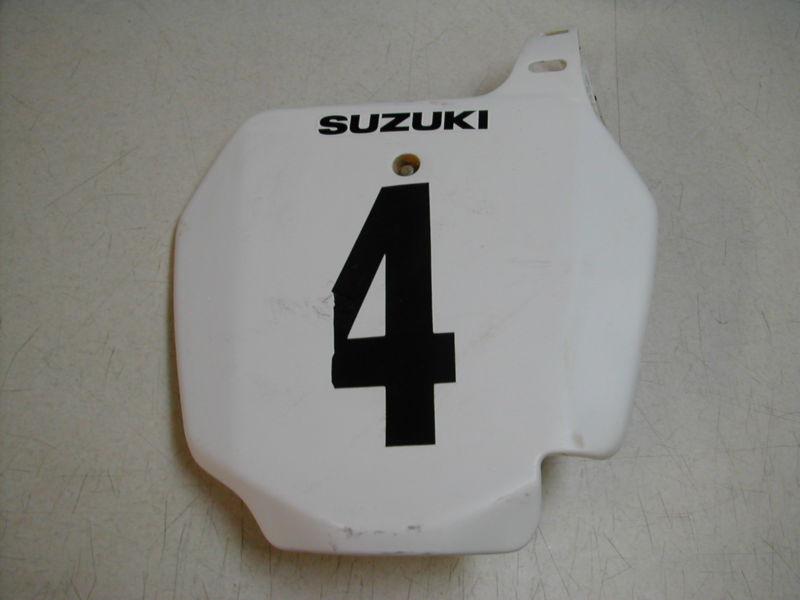 2001 suzuki rm 85 rm85 front number plate- mx dirtbike