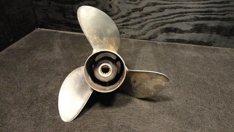 Johnson/evinrude stainless steel outboard boat propeller 12.75x21 ss  prop p670
