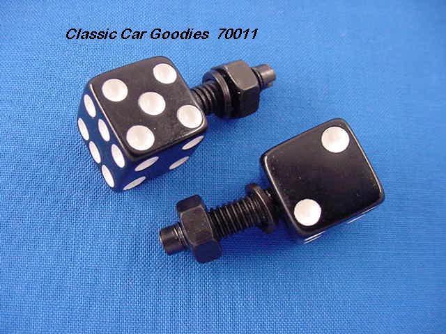 License plate bolts fasteners dice "black"