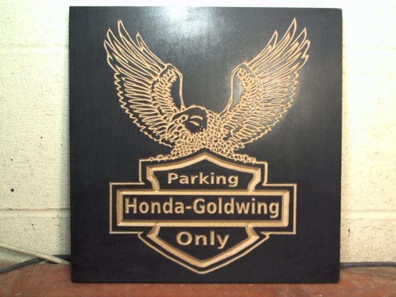 Buy Honda Goldwing parking only CNC engraved MDF sign GL1100 GL1200