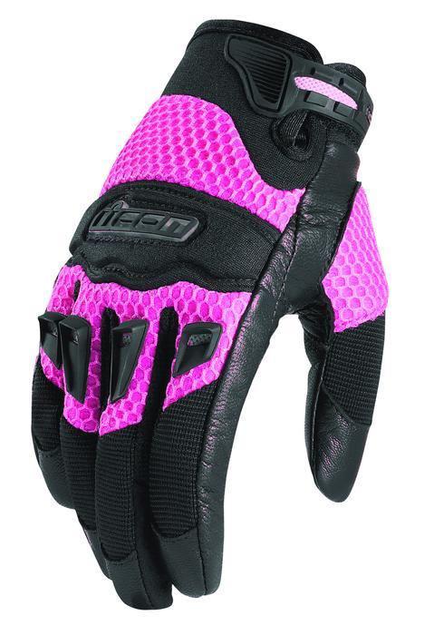 Icon twenty-niner motorcycle gloves pink women's xl/x-large