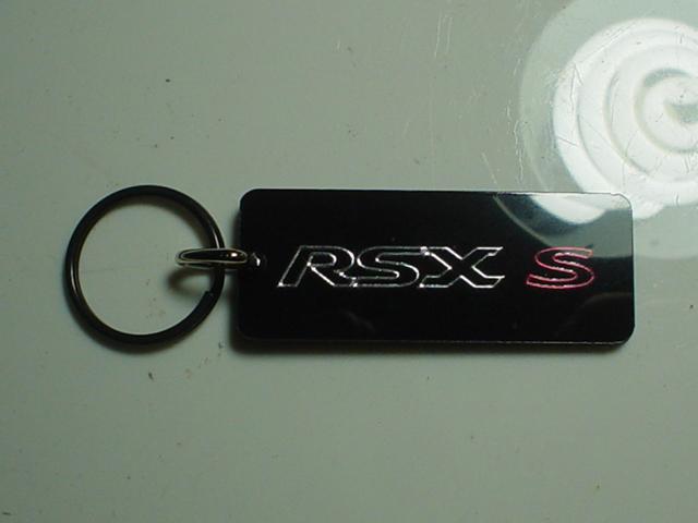 Mazda rsx s key chain black, chrome & red chrome