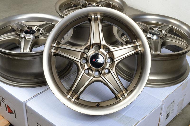 15" bronze kudo wheels rims 4 lugs protege mirage accord optima spectra versa