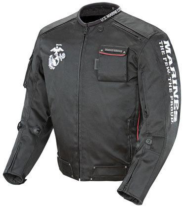 New joe rocket marines alpha xl black textile jacket usa corps