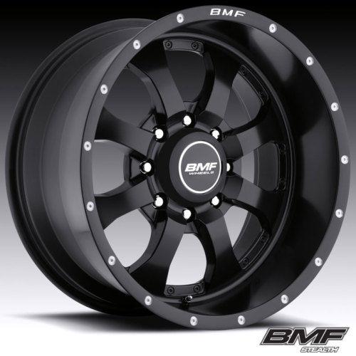 20" x 9" bmf novakane black rims & 355/60/20 nitto terra grappler wheels tires