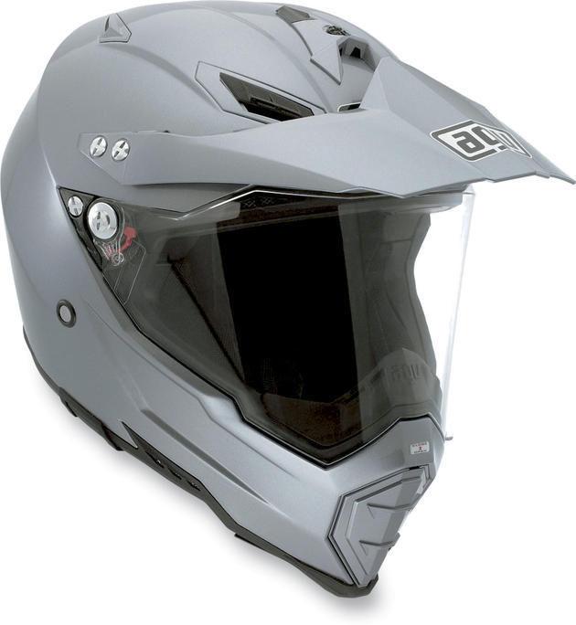 Agv ax-8 evo dual sport motorcycle helmet titanium gray md/medium