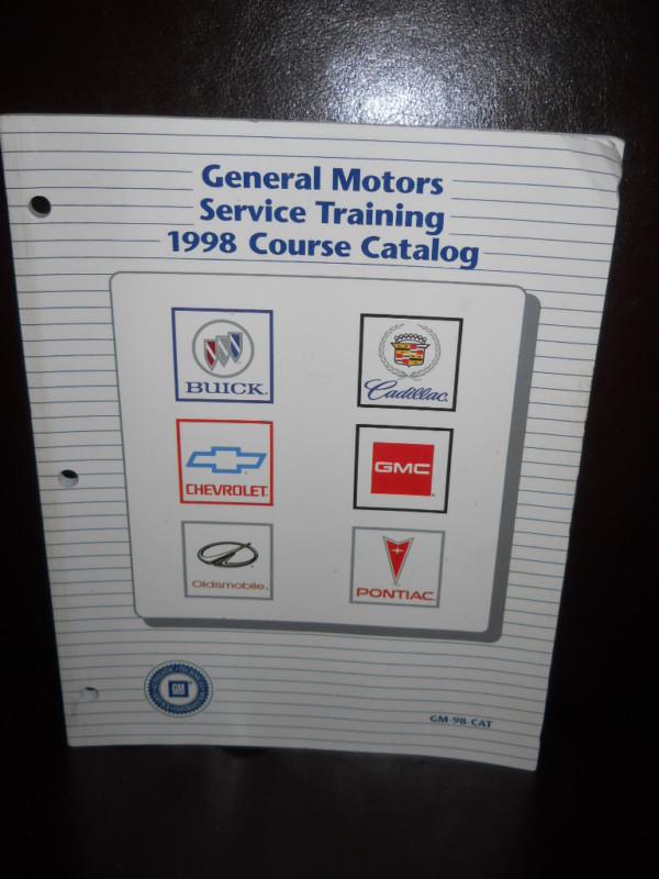 1998 general motors service training 1998 course catalog gm-98-cat