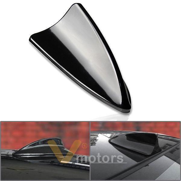 Shark fin style car suv roof top mount decorative aerial antenna base mast black