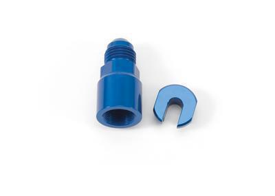 Russell fitting push-on efi straight male -6 an female quick-connect 3/8" blue