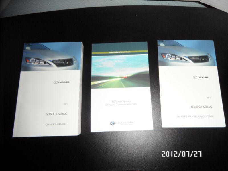 2011 lexus is350/250 oem owners manual--fast free shipping to all 50 states