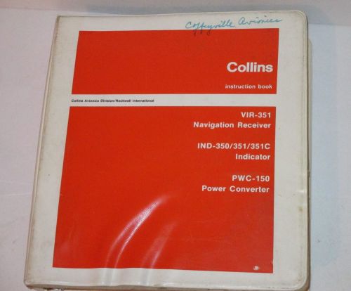 Rockwell collins vir-351 ind-350 351 351c pwc-150 instruction book manual