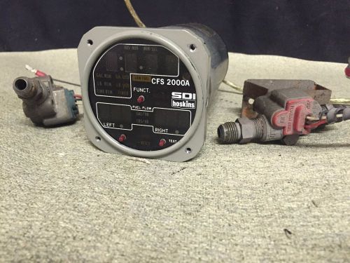 Hoskins cfs2000a fuel totalizer w/2 floscan 201 transducers for twin aircraft