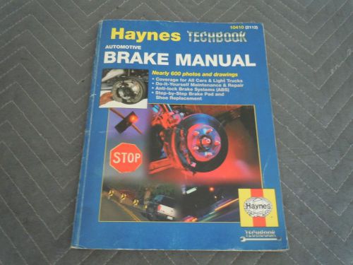 Haynes automotive brake manual (haynes techbook) 1994