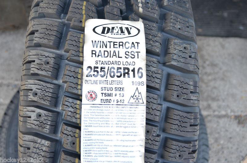4 new 255 65 16 dean wintercat radial sst snow tires