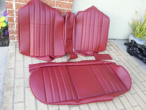Bmw e28 528i 535i m5 rear seat kit german vinyl cardinal red upholstery kit new
