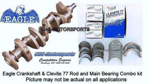 Sb ford 351w 408 stroker eagle cast steel crankshaft 4.000 with clevite bearings