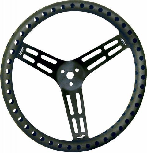 Longacre 56838 15&#034; black drilled steering wheel imca circle track