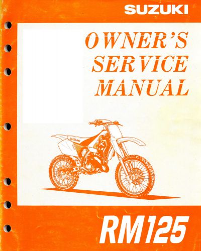 1997 suzuki rm125 motocross motorcycle owners service manual -rm 125-suzuki