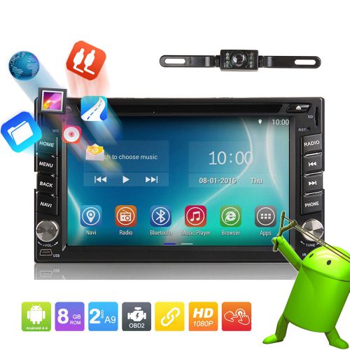 Double 2 din 6.2&#034; in dash stereo car dvd player android 4.4 bluetooth radio+cam