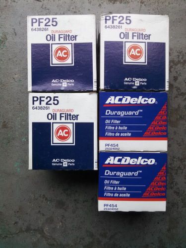 Ac delco pf25 &amp; pf454 oil filters- pontiac chevy v8 engines