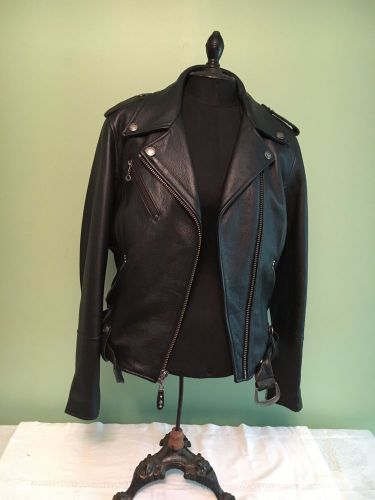 Harley davidson womens leather jacket w/liner &amp; sterling silver conchos size m