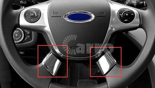 Interior chrome steering wheel sequins cover trim fit ford escape kuga 2013-2016