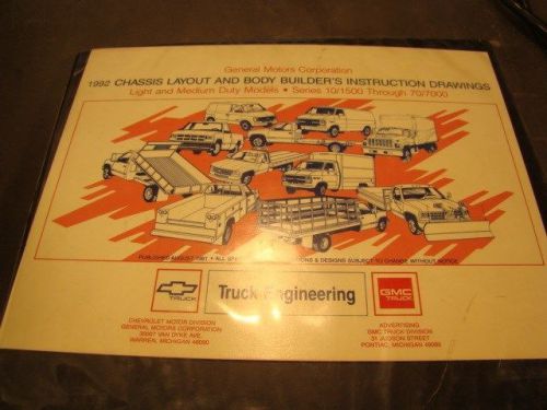 Gmc 1992 chassis layout &amp; body drawings series 10/1500 thru 70/7000