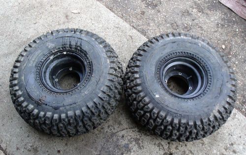 2 tires wheels set rims 25x12-9 200es big red 200e 200 200m atc honda 3 wheeler
