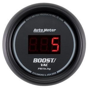 Auto meter 6359 z-series digital gauge  2-1/16&#034; boost / vacuum (30&#034; hg / 30 psi)