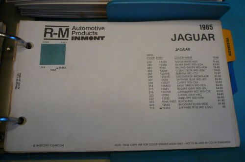 1985 jaguar r-m inmont color chips