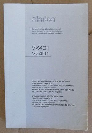 Clarion vx401 &amp; vz401 manual *factory oem