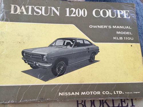 1971 datsun 1200 coupe owners manual original oem user guide book  b110 series