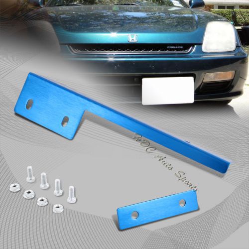 For acura honda blue aluminum bumper front license plate mount relocate bracket