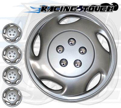 Metallic silver 4pcs set #941 15" inches hubcaps hub cap wheel cover rim skin
