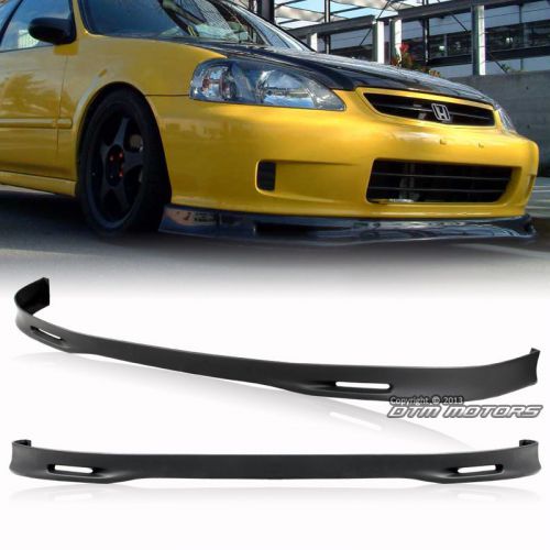 Polyurethane pu jdm spoon style front bumper lip wing for 1999-2000 honda civic