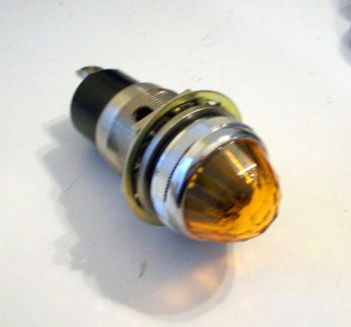 Vintage amber beehive dash gauge panel light hot rod rat nos 1&#034; rare dead stock
