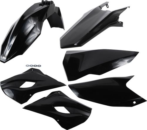 Acerbis plastic kit- husky mx black fits: husqvarna tc 250,te 250,tc 125,fc 250,