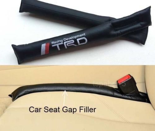 2 trd black leather truck car seat gap filler soft pad drop stop holster blocker