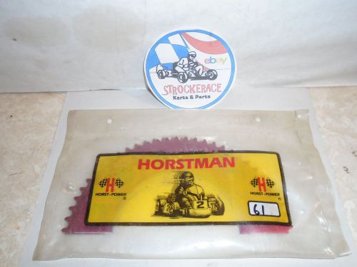 Vintage racing go kart nos horstman sprocket 61 tooth 35 chain cart part