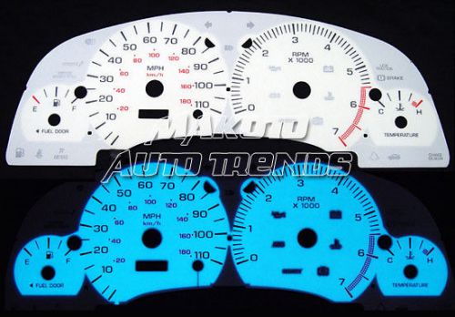 110mph glow gauges white face 6 color luminescent new for 2000-2002 saturn sohc