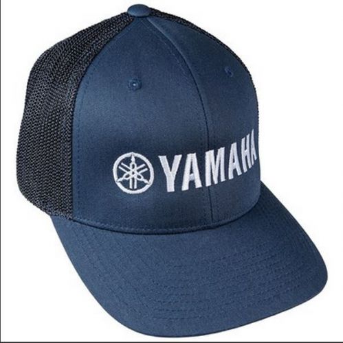 Oem yamaha outboard waverunner flexfit mesh hat cap navy crp-14hff-nv-ns