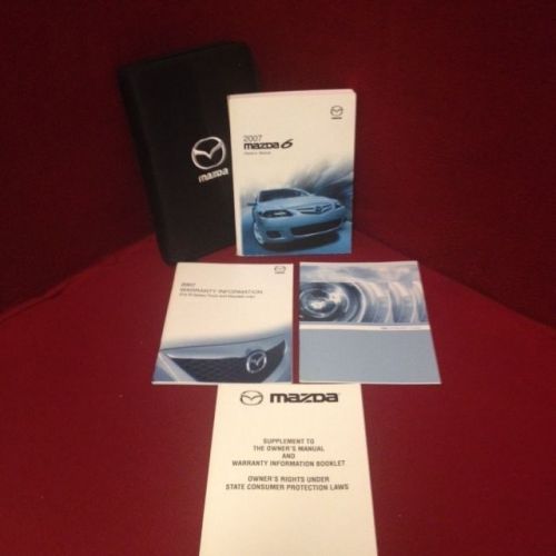 2007 mazda 6 owners manual with warranty guide and quick start guide and case