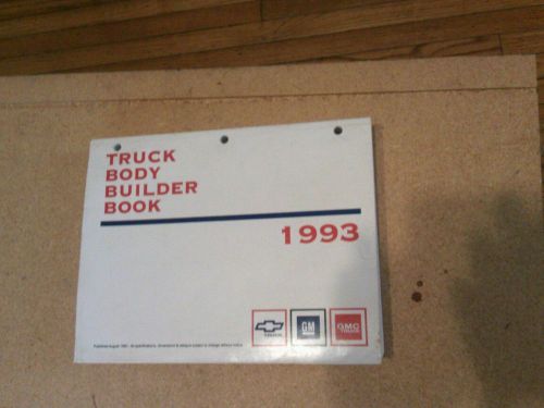 1993 gmc chevy gm truck body builder book