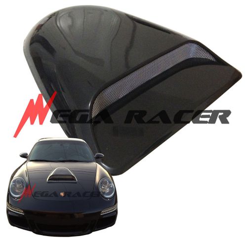 Jdm 1pc smoke black hood scoop air flow vent cover sport universal #s1 for chevy