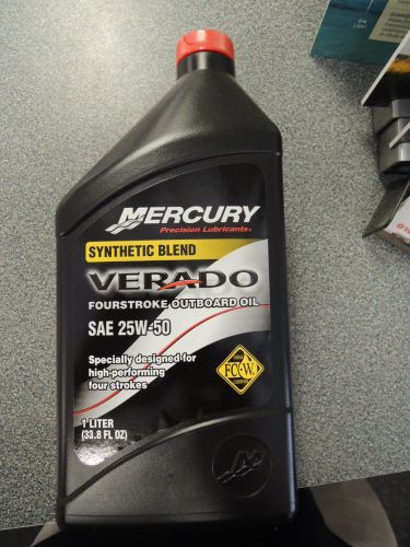 Mercury verado 4 stroke outboard oil 25w50 synthetic blend 1 liter