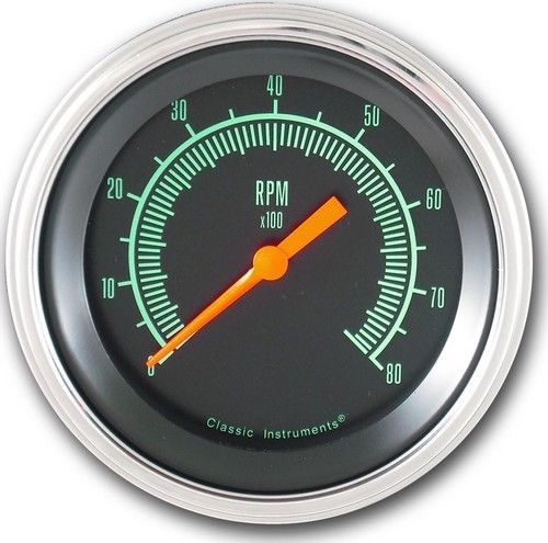 Classic instruments gs80blf tachometer 8,000 rpm - g/stock - black low