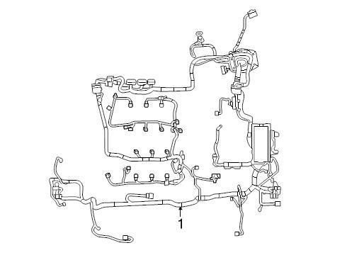 Ford oem engine wiring harness du5z12a581aa image 1
